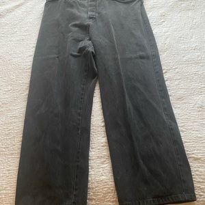 Mens WAH MAKER. Frontier Button Fly Jeans Size 48 X 32 Black Pioneer Old West